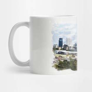 Perth City Capital of Western Australia Watercolour Travel Wanderlust Souvenir Mug